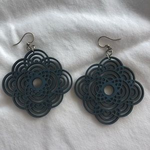 Carved Wood Earrings